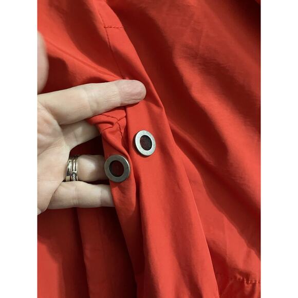 Eileen Fisher Hooded Red Light Weight Rain Jacket Coat size Petite PP/PTP - Picture 6 of 9